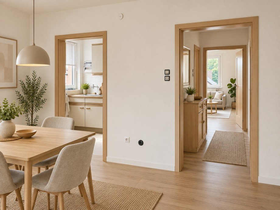 NEU zum Verkauf in Herne R�hlinghausen - Eigentumswohnung -Wohnzimmer KI generiert - Reuter Immobilien - Immobilienmakler (2) Etagenwohnung Herne