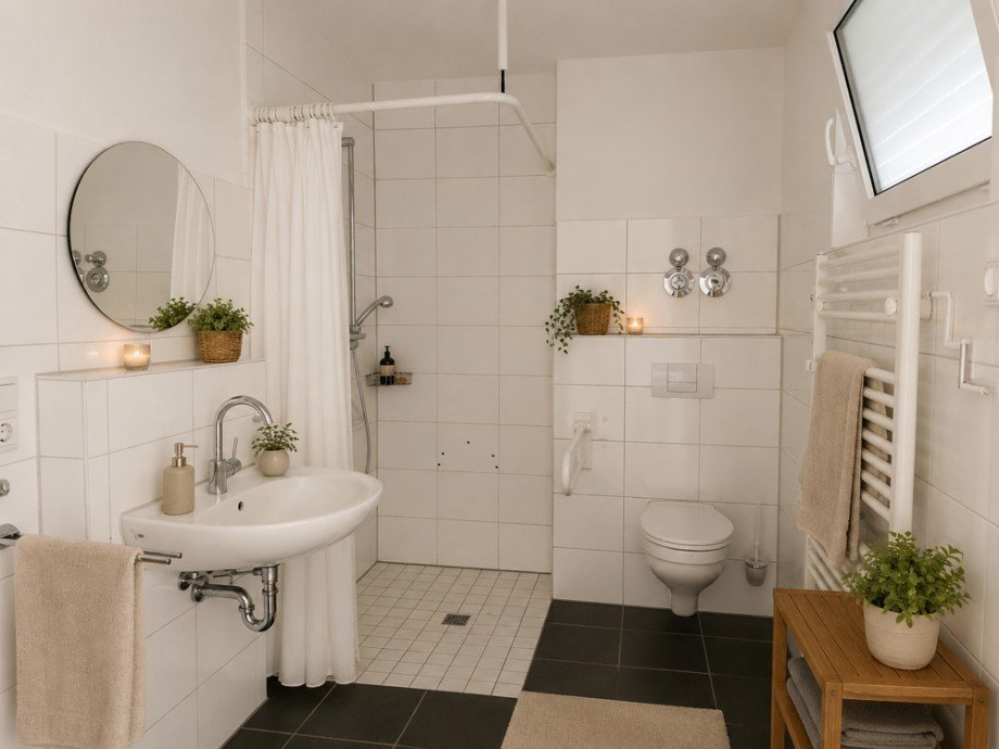 NEU zur Vermietung in Bochum Linden - Badezimmer - KI-m�bliert - Reuter Immobilien - Immobilienmakler (2) Etagenwohnung Bochum