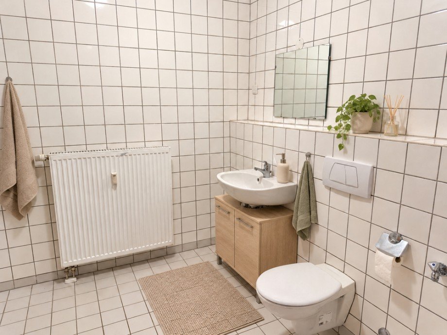 NEU zur Vermietung in Bochum Innenstadt - Badezimmer - KI-m�bliert - Reuter Immobilien - Immobilienmakler (2) Etagenwohnung Bochum