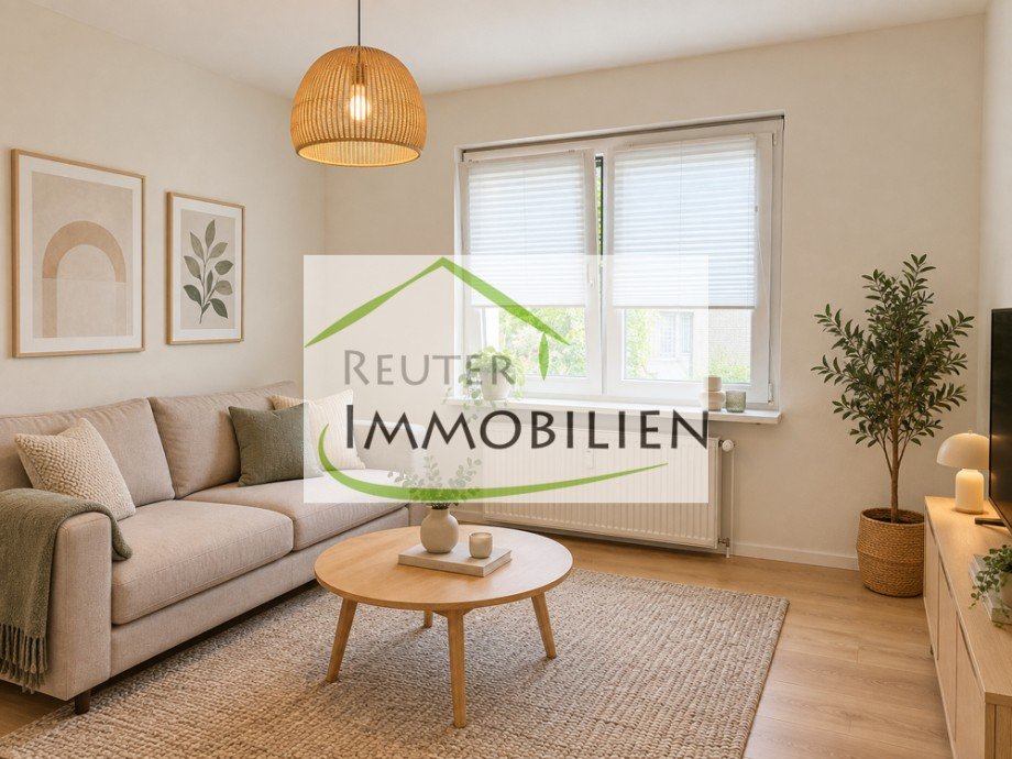 NEU zum Verkauf in Herne R�hlinghausen - Eigentumswohnung -Wohnzimmer KI generiert - Reuter Immobilien - Immobilienmakler Etagenwohnung Herne