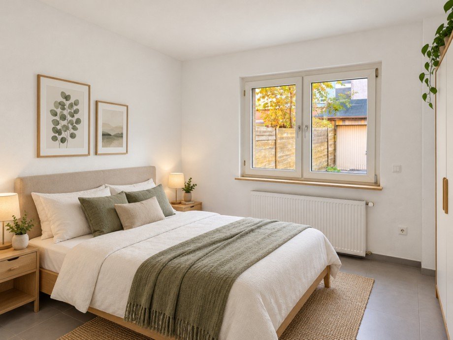 NEU zur Vermietung in Bochum Mitte - Schlafzimmer - KI-m�bliert - Reuter Immobilien - Immobilienmakler (2) Erdgeschosswohnung Bochum