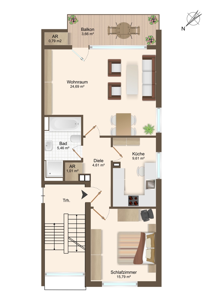 NEU zur Vermietung in Bochum Eppendorf - Reuter Immobilien - Immobilienmakler Bochum Etagenwohnung Bochum / Eppendorf
