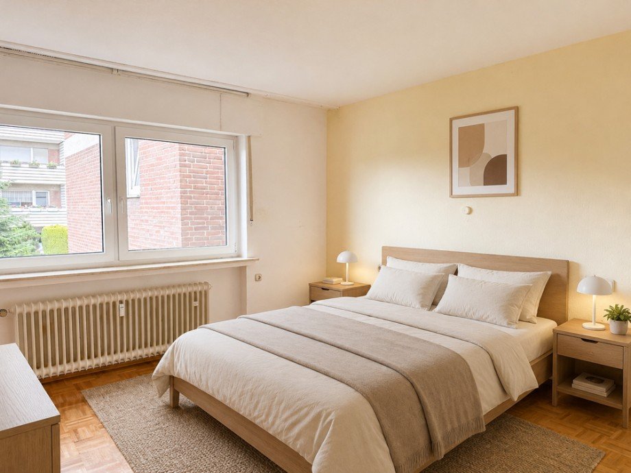 NEU zur Vermietung in Bochum Dahlhausen - Schlafzimmer - KI-M�bliert - Reuter Immobilien - Immobilienmakler Etagenwohnung Bochum