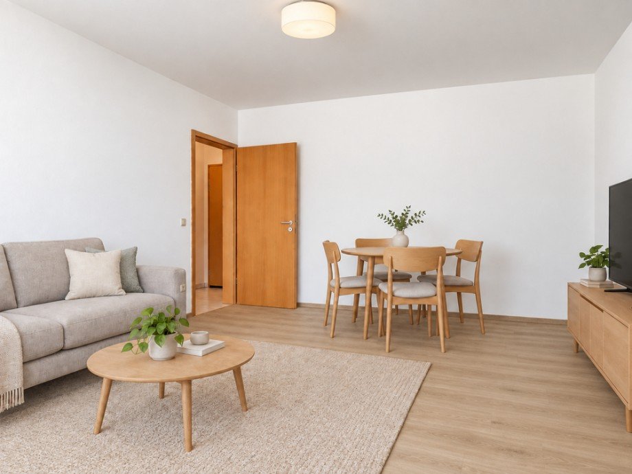 NEU zur Vermietung in Herne Wanne-Eickel - Wohnzimmer -Einrichtung + Ausstattung mit KI erstellt - Reuter Immobilien - Immobilienmakler (3) Etagenwohnung Herne