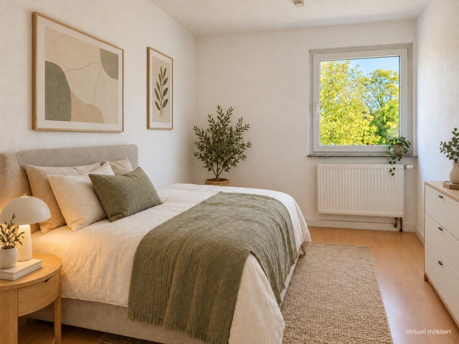 NEU zur Vermietung in Herne-R�hlinghausen - Schlafzimmer KI generiert - Reuter Immobilien - Immobilienmakler (3) Etagenwohnung Herne / R�hlinghausen