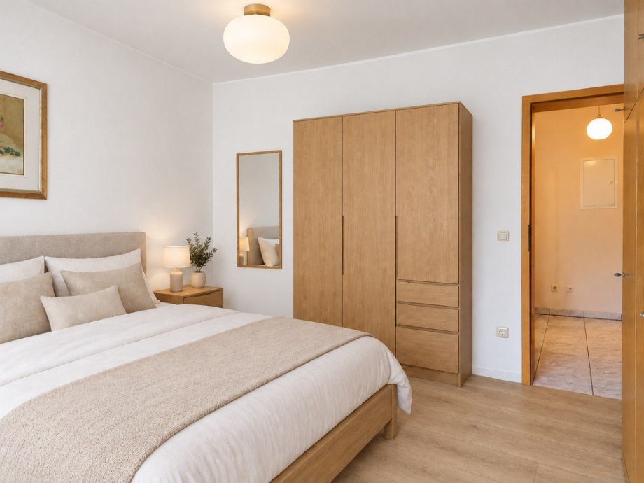 NEU zur Vermietung in Herne Wanne-Eickel - Schlafzimmer -Einrichtung + Ausstattung mit KI erstellt - Reuter Immobilien - Immobilienmakler ( Etagenwohnung Herne