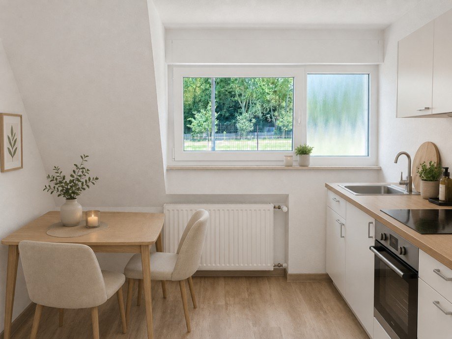 NEU zur Vermietung in Bochum Gerthe - K�che - KI-M�bliert - Reuter Immobilien - Immobilienmakler Etagenwohnung Bochum / Gerthe