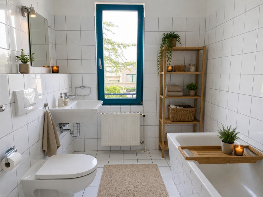 NEU zur Vermietung in Bochum Ehrenfeld - Badezimmer - KI-M�bliert - Reuter Immobilien - Immobilienmakler Etagenwohnung Bochum