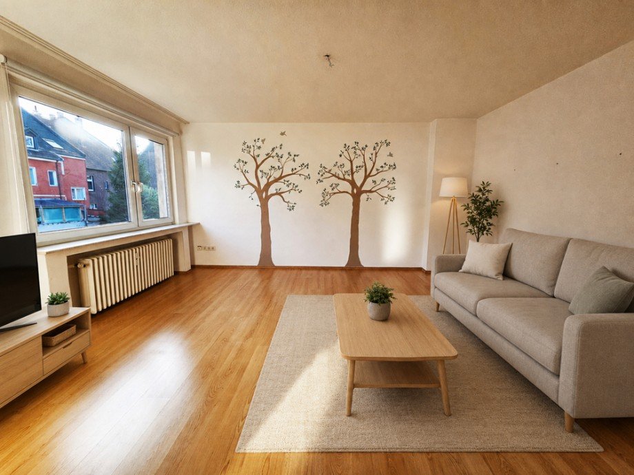 NEU zur Vermietung in Herne Wanne-Nord - Wohnzimmer - Reuter Immobilien - Immobilienmakler Etagenwohnung Herne