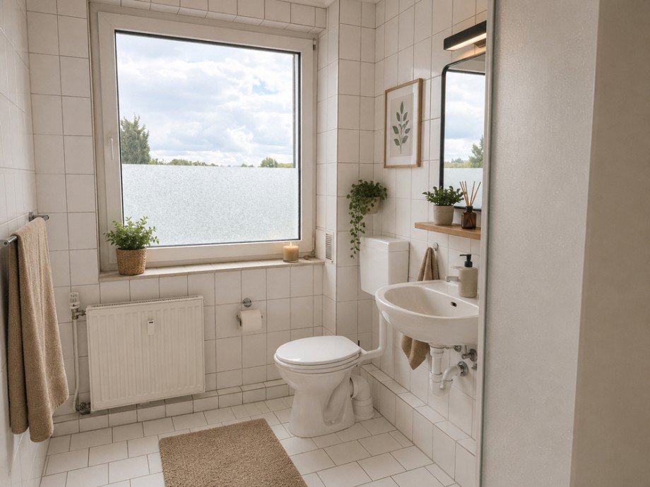 NEU zur Vermietung in Bochum Wattenscheid - Badezimmer - KI-eingerichtet - Reuter Immobilien - Immobilienmakler (2) Etagenwohnung Bochum