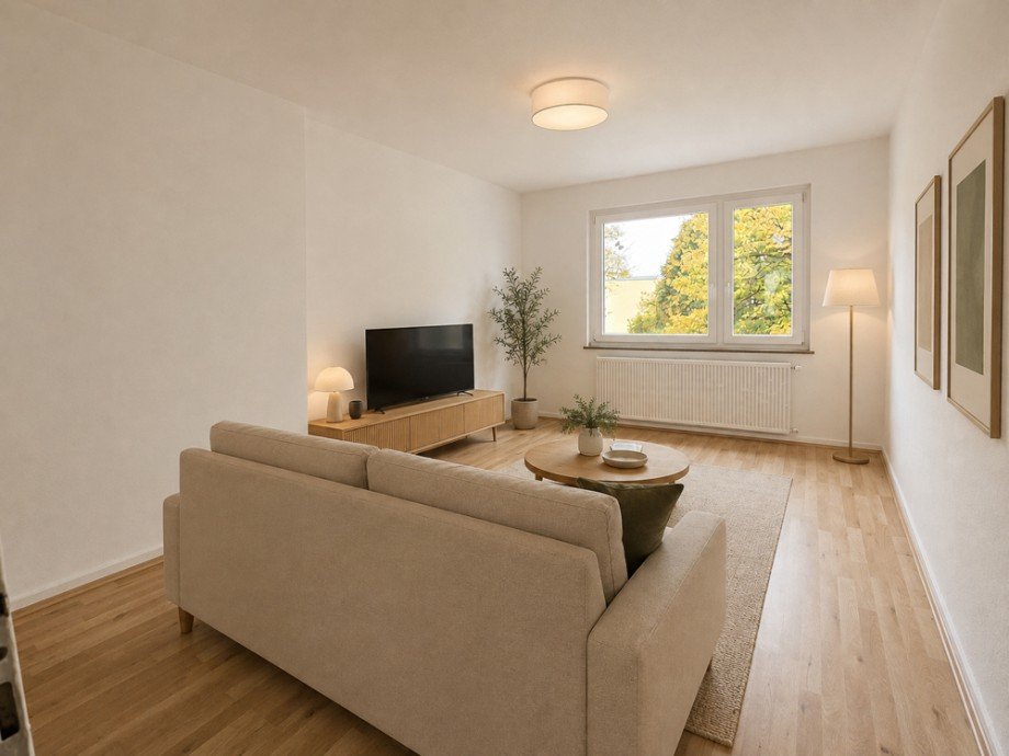 NEU zur Vermietung in Herne Eickel - Wohnzimmer - Reuter Immobilien - Immobilienmakler Etagenwohnung Herne